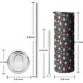 thumbnail image 5 of 20oz Dark Blue Christmas Santa and Gnome Pattern Skinny Tumblers Stainless Steel Tumbler with Lid and Straw,Vacuum Insulated Double Wall Travel Tumbler Cups with Cleaning Brush for Coffee,Tea, 5 of 6
