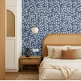 thumbnail image 2 of S4Sassy Self-Stick Decorative Wallpaper, Feathered Foliage Wall Paper, Vinyl Waterproof Contact Paper, Blue, 25"x60" Removable Renter Friendly Wall Covering For Bedroom, Dining room, 2 of 9