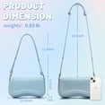 thumbnail image 3 of Bolso Hobo Keyli de piel azul claro para mujer, 10,3 de largo x 2,4 de ancho x 5,7 de alto, 3 of 6
