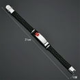 thumbnail image 2 of Dailydollars Adjustable Durable Stainless Steel Medical ID Bracelet with Aid Bag, Black, 2 of 7