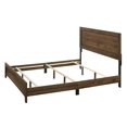 thumbnail image 3 of Queen Size Panel Bed, Wooden Platform Bed Frame with Headboard, Contemporary Platform Bed for Kids Teens Adults, Brown Cherry, 3 of 5