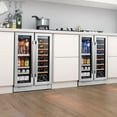 thumbnail image 3 of Ca'Lefort Wine Cooler Beverage Refrigerator, Hold 160 Cans and 40 Bottles Dual Zone Wine Fridge Freestanding & Built-in with Stainless Steel frame for Kitchen Office, 3 of 7
