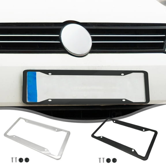 Stainless Steel License Plate Frame | Universal Fit for US Cars | Front & Rear Mount | Easy Installation with Included Screws | Stylish Exterior Accessory for Men & Women | Durabl