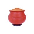 thumbnail image 1 of Unglazed Clay Handi With Lid For Cooking - Red, 3 Liters | Earthen Clay Pot, 1 of 3