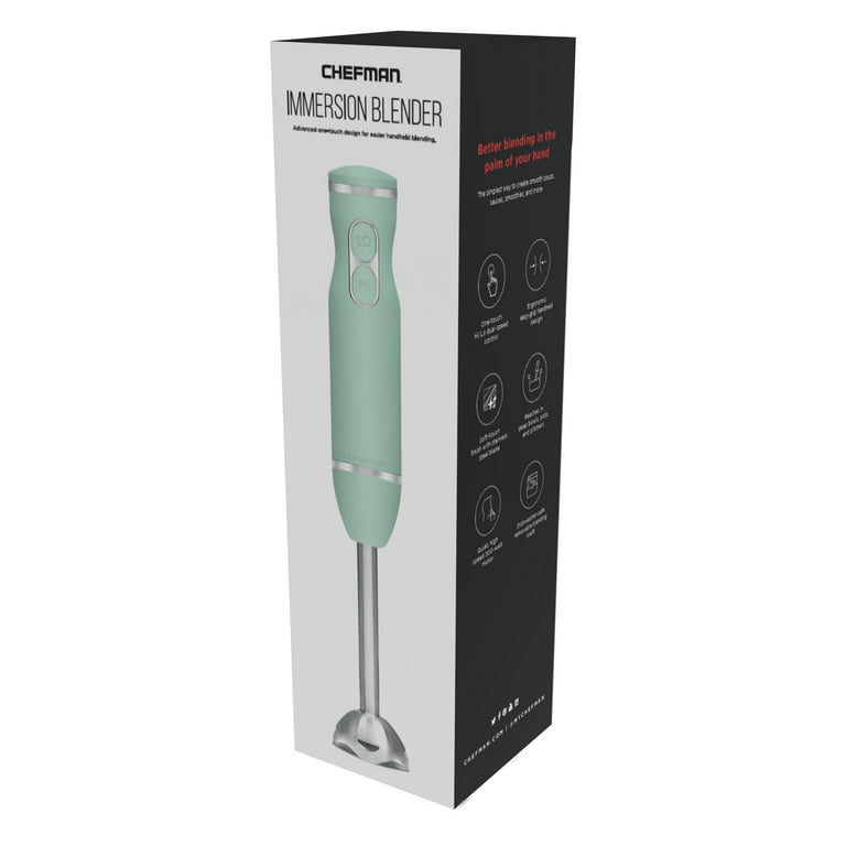 Chefman Electric Immersion Stick Hand Blender, Stainless Steel