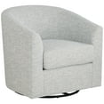 thumbnail image 2 of Studio 55D Barrel 30 3/4" Wide Gray Fabric Swivel Chair, 2 of 9