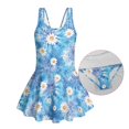thumbnail image 6 of Tutolipy Flowers Pattern Childrens Swimwear, Built-in Liner Sleeveless Bathing Suit, Comfortable for Vacation, Size 3-4 Years, 6 of 8