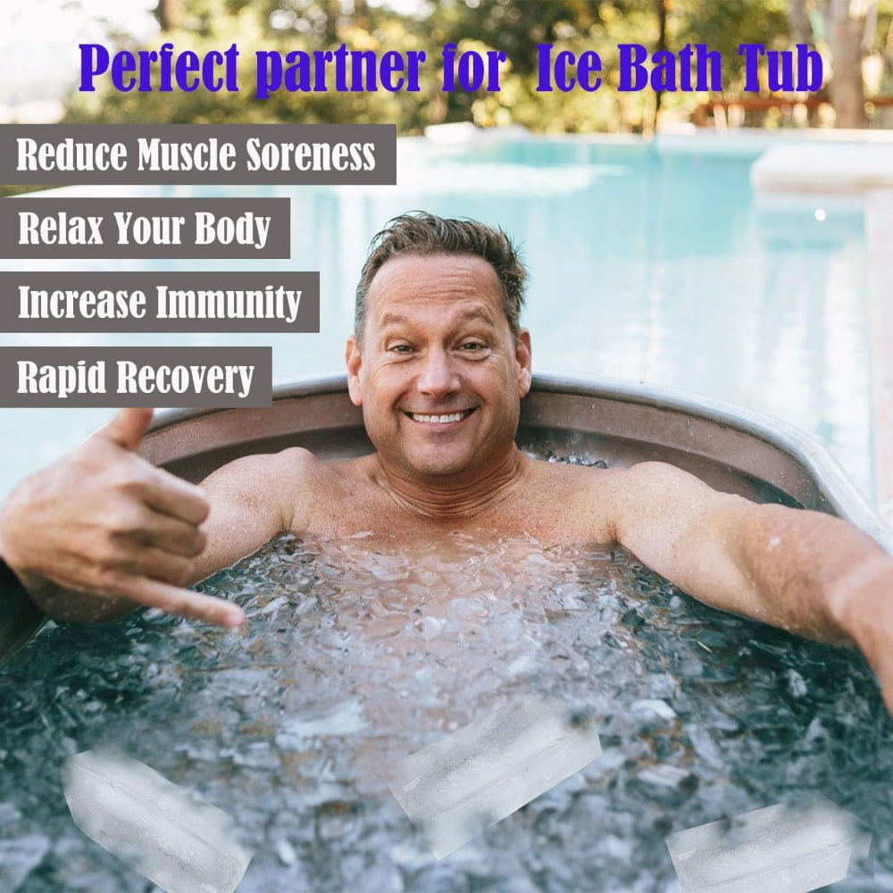5Pcs Ice Black Mold, Silicone Ice Black Molds for Ice Bath Tub, Big Ice Cube Molds for Ice Bath, Ice Maker for Cold Plunge or Coolers, Ice Tray Accessories for Ice Bath Chiller