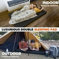 thumbnail image 3 of KingCamp Double Self-Inflating Sleeping Pad - 7.5 R-Value Pro 3D Air Mattress, Waterproof Lightweight Portable Design for Camping & Travel (79.1" x 50.4" x 3.0", Black), 3 of 8