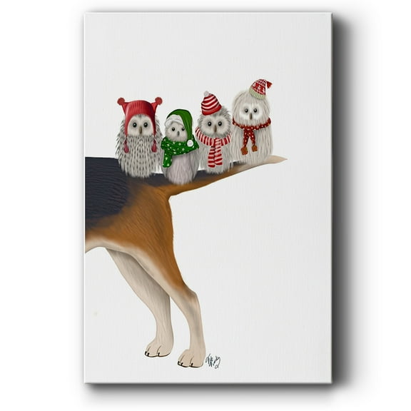 Christmas Bummer Owls- Gallery Wrapped Canvas