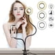 thumbnail image 1 of Anillo de luz para selfies profesional, compatibilidad universal, soporte de cuello de cisne flexible giratorio de 360 grados con goma antideslizante para maquillaje, selfies, transmisión en vivo,, 1 of 8