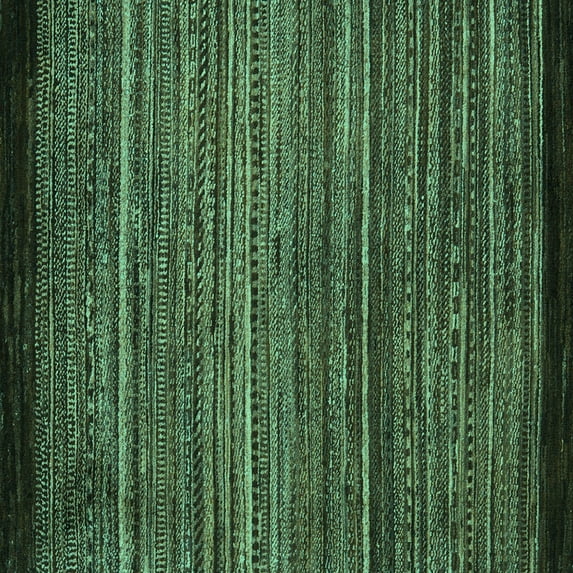 Ahgly Company Indoor Square Oriental Turquoise Blue Modern Area Rugs, 3' Square