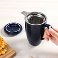 thumbnail image 6 of Cibeat 16oz Porcelain Tea Mug Tea Brewing Cup with Infuser and Lid for Tea, Coffee, Milk, Water, Grain Food- Navy, 6 of 6