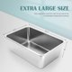 thumbnail image 2 of Caja de arena para gatos IKITCHEN de acero inoxidable, grande, 60 x 40 x 20 cm, 2 of 9