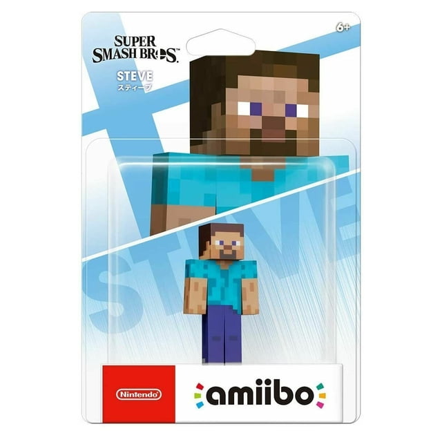 Figura Amiibo Nintendo Steve Minecraft Modelo Super Smash Bros Nintendo AMIIBO