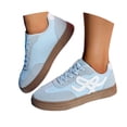 thumbnail image 3 of Women Classic Retro Gum Sole Fashion Sneakers Casual Tennis Skate Shoe Leather Walking Footwear Anti Trainers, 3 of 9