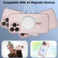 thumbnail image 2 of Magnetic case for iPhone 12 Pro Max Phone Case for Women, Matte Luxury Soft Metallic Luster Design with Camera Lens Protector, Compatible with Magsafe Case for iPhone 12 Pro Max 6.7"-Pink, 2 of 7