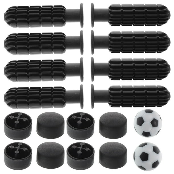 1 juego de mangos de futbolín, tapas de extremo de futbolín y kit de pelotas de fútbol, juego de accesorios de futbolín para niños, repuestos, juego de mangos de futbolín
