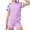 Pink-A, variant on Girls 2 Piece Swimsuit Crew Neck Short Sleeve Tops Elastic Waist Shorts Color Block Modest Surfing Bathing Suit (5-7 Years, Pink)