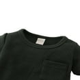 thumbnail image 3 of Baby Solid Color Clothes Set  Short Sleeve O-neck T-shirt with Pocket + Short Pants for Summer, 3 of 7