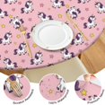thumbnail image 4 of Pink Cartoon Unicorn Star Pattern Round Fitted Tablecloth with Elastic Edge,Dining Table Cover Waterproof,Outdoor Round Tablecloth for Camping,Dining,Indoor and Outdoor, 4 of 7