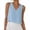 Sky Blue, variant on Simua Womens V Neck Cropped Cotton Linen Tank Tops Summer Sleeveless Solid Color Crop Shirts