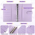 thumbnail image 3 of 100 Envelopes Money Saving Challenge Binder, YITUMU Savings Binder with Cash Envelopes, Budget Binder for Planning and Saving 5050, Budget Planner Book for Budgeting, Savings Challenges Sheets, Purple, 3 of 8