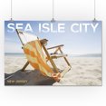 thumbnail image 3 of Sea Isle City, New Jersey, Folding Beach Chair (24x36 Giclee Gallery Art Print, Vivid Textured Wall Decor), 3 of 3