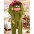 thumbnail image 5 of Big Mouth Monster Onesie, Monster Pajamas, Funny Costume, Oversized Plush Fleece Hooded One Piece Pajamas, 5 of 13