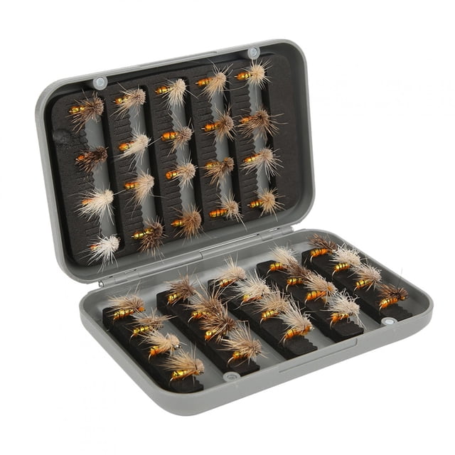 Ccdes Fly Lure,40pcs Fly Fishing Lure Artificial Bait Fly Lures Insect Lures with Hook Fishing Accessory,Fly Fishing Lure