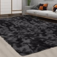 thumbnail image 1 of Alfombra CAROMIO, de felpa gruesa, de 254 x 396 cm, color negro y gris, 1 of 7