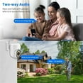thumbnail image 2 of PTZ Security Camera, 2MP WiFi Camera, Auto Tracking&Light Alarm Floodlight & Color Night Vision, 2-Way Audio for Home, White, 2 of 8
