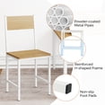 thumbnail image 4 of Giantex Dining Chair Set of 4, Industrial Kitchen Side Chairs w/Metal Legs, Slanted Back, Rustic Wood Grain, Natural, 4 of 5