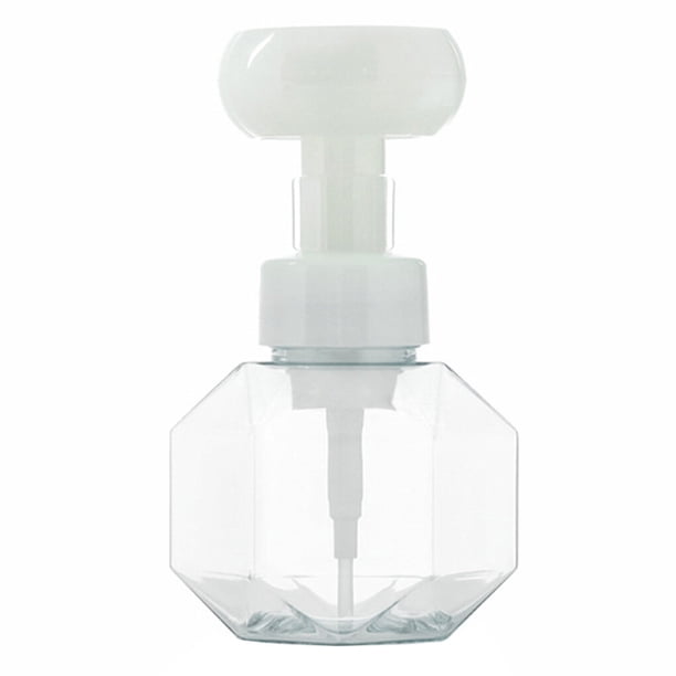 Qarigey Dispensador de jabón líquido de 300ml, bomba de espuma con forma de flor, botella vacía, botella transparente de plástico, botella con bomba Cuentagotas de vidrio y botellas Numero 5 Qarigey CE000845-05