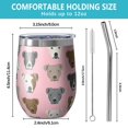 thumbnail image 5 of 12oz Stemless Wine Tumblers Pit Bull Terrier Vacuum Insulated Stainless Steel Travel Tumbler Cups Mug with Lid and Straw for Champaign,Cocktail,Beer with Cleaning Brush, 5 of 5