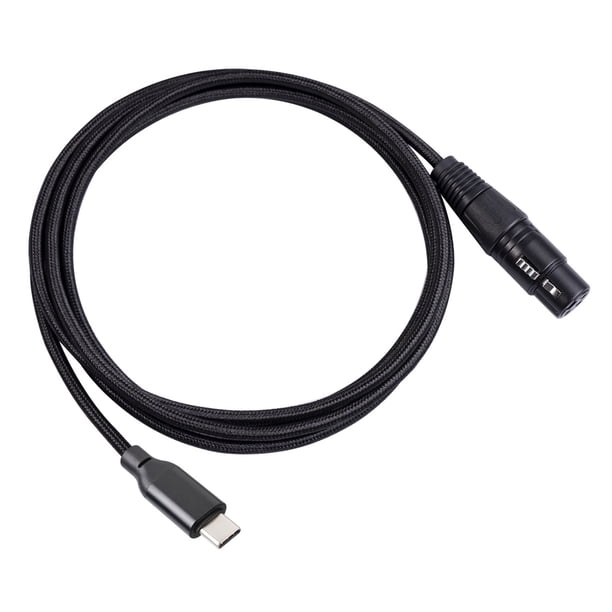 Adaptador USB Tipo C una XLR Tipo C Macho una XLR Hembra de 3 Conector de Cable de MicróFono Cable de Datos de Audio de Computadora 3 Metros