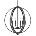 thumbnail image 4 of Golden Lighting Colson 6-light Chandelier in Matte Black, 4 of 10