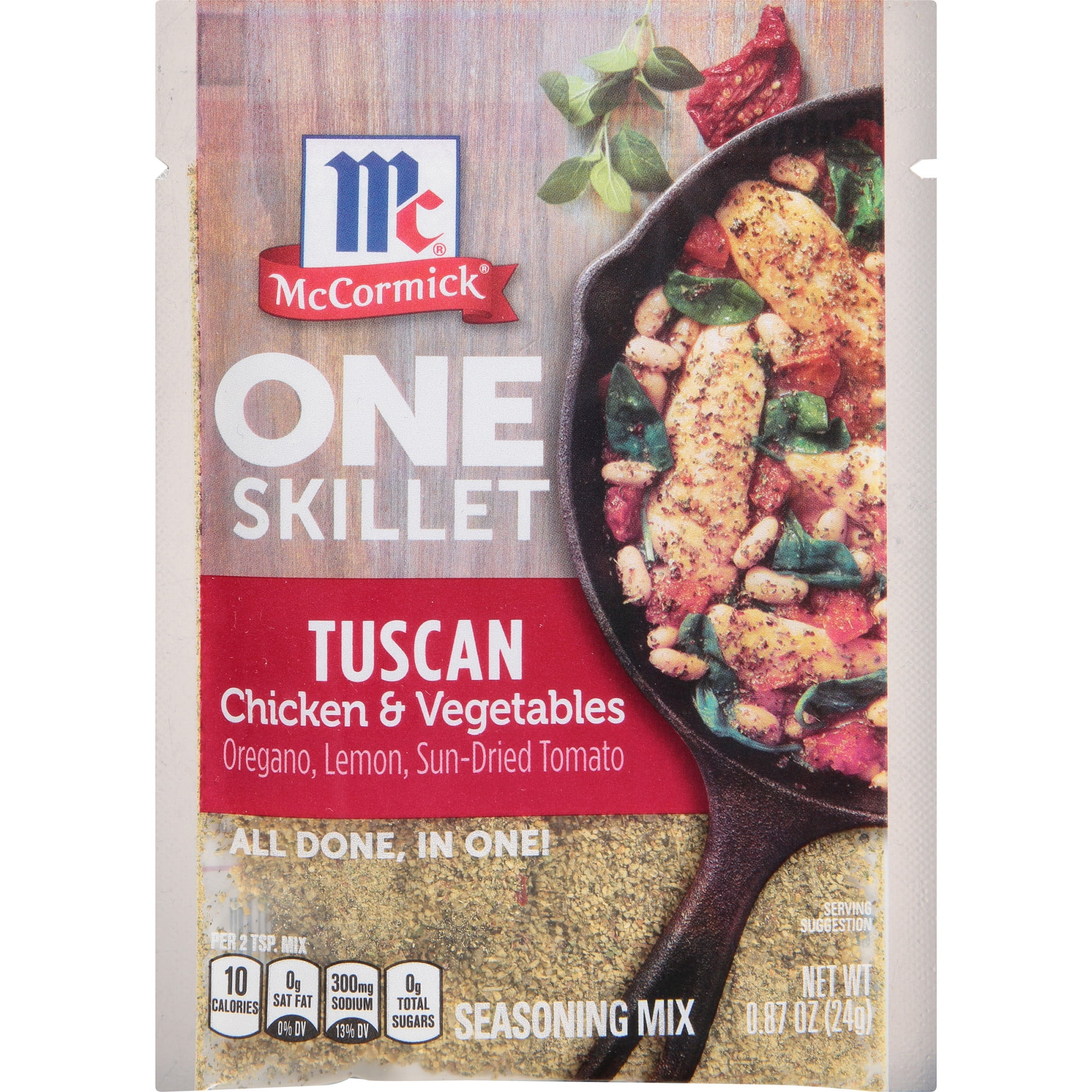 McCormick Tuscan Chicken & Vegetables One Skillet Seasoning Mix, 0.87