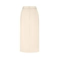 thumbnail image 6 of Women High Waisted Midi Skirt, New Spring Summer Pencil Slit Dressy Casual Business Work Long Maxi Skirts with Pockets Lace Skirt Beige L, 6 of 9