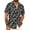 Flamingo, variant on Men's Hawaiian Shirt Short Sleeve Tropical Vacation Button Down Beach Floral Palm Shirts