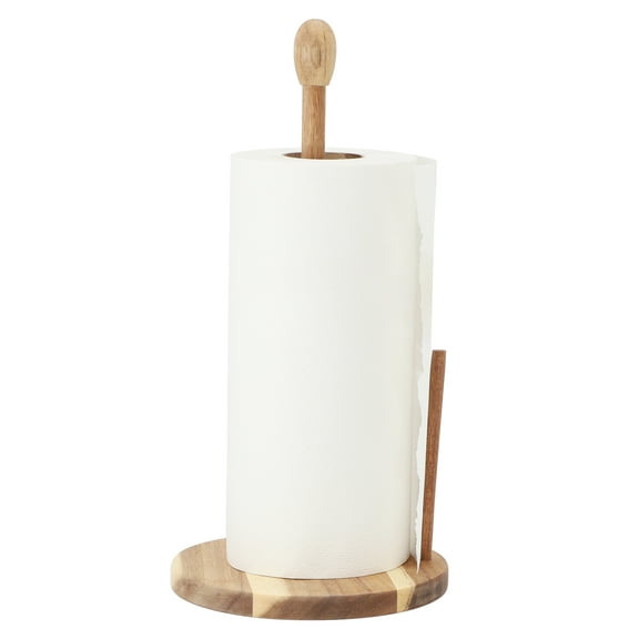 Elama 14 inch Acacia Wood Paper Towel Holder