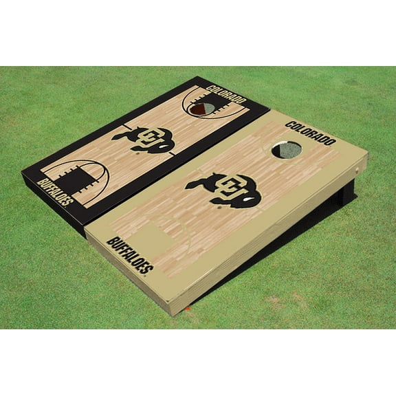 University of Colorado Alternating Basketball Court Custom Cornhole Board