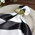 thumbnail image 2 of Efavormart 5 PCS Black/White Stripe Satin Napkin For Wedding Banquet Party Table Decoration - 20x20", 2 of 11