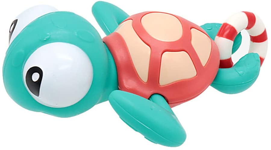 Pull String Baby Bath Toy Pull & Go Turtle Cute Swimming Turtle Windup Clockwork Bathtub Toy for Toddlers