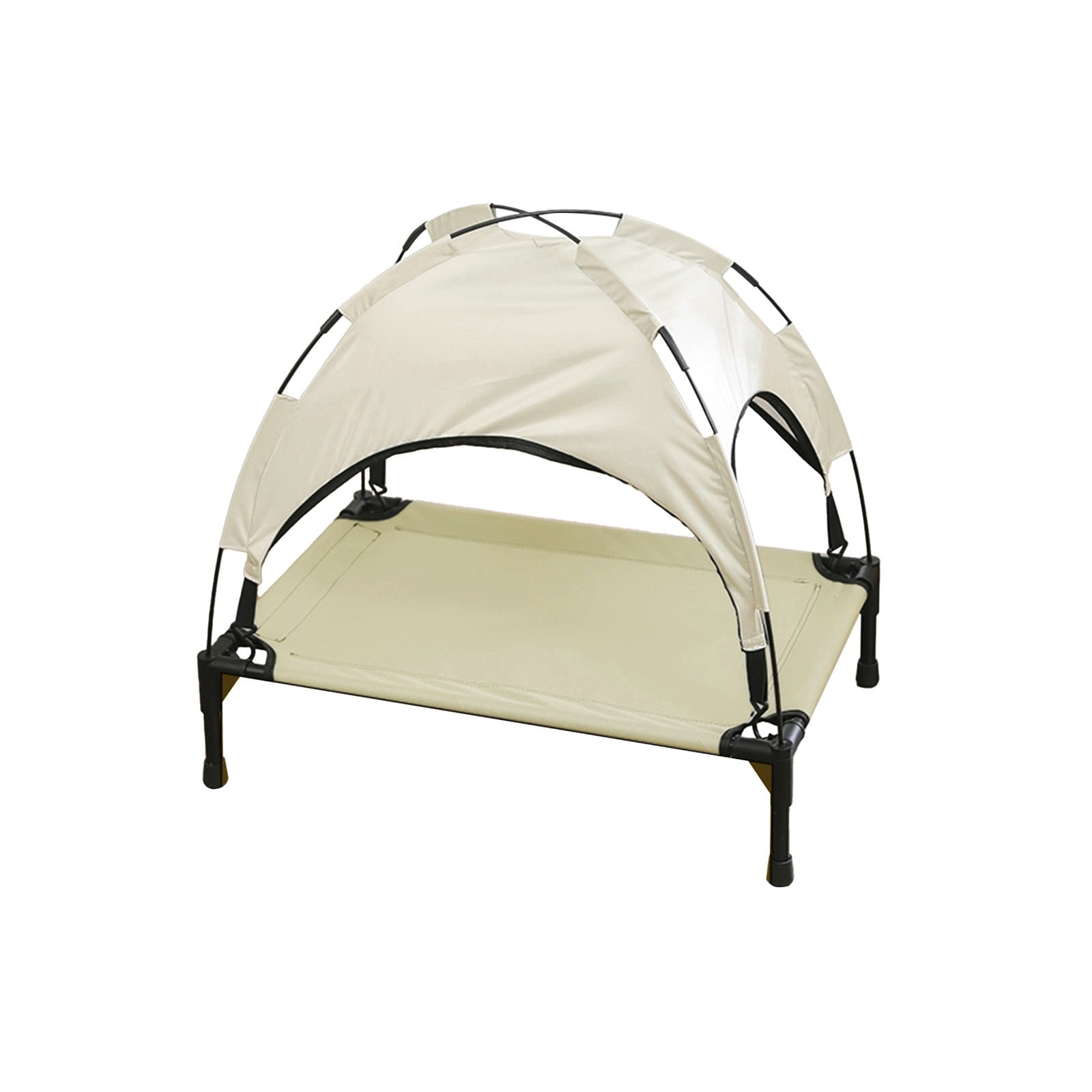 TTJ Elevated Pet Bed with Sun Canopy Waterproof Breathable Cot Style Hammock for Outdoor Patio Camping and Indoor Naps Keeps Pets Off Ground Comfort