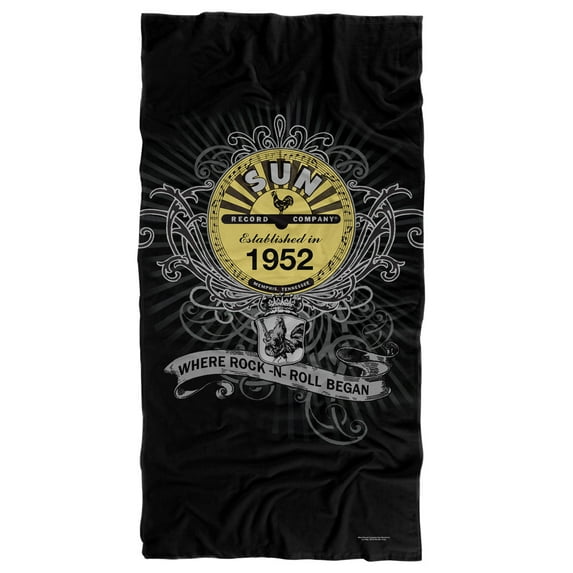 Sun Beach Towel, 30"x60", Rockin Scrolls Beach Towel