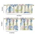 thumbnail image 6 of Kitchen Curtains 24 Inch Short - 3 Panel Set, Nautical Starfish Beach Seashell Mermaid Theme, Rod Pocket Window Curtain for Tropical Farmhouse, Easy Wash, 6 of 6