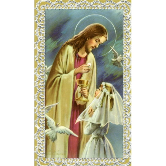 Communion Prayer (3) holy card - laminated - Pack of 25