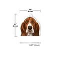 thumbnail image 3 of WIRESTER Set of 2pcs Acrylic Hanging Ornaments for Christmas Tree Holidays Party Home Office Decoration Gift - Cute Sad Eyes Basset Hound Dog & Basset Hound Dog Lying Down Looking Up, 3 of 7