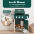 thumbnail image 6 of Best Choice Products Kids Wooden BBQ Grill Playset with 28 Accessories, Pretend Outdoor Kitchen Toy w/ Storage, 6 of 8